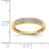 14k White Gold 3mm 2-row 1/8 carat Diamond Band RM5630