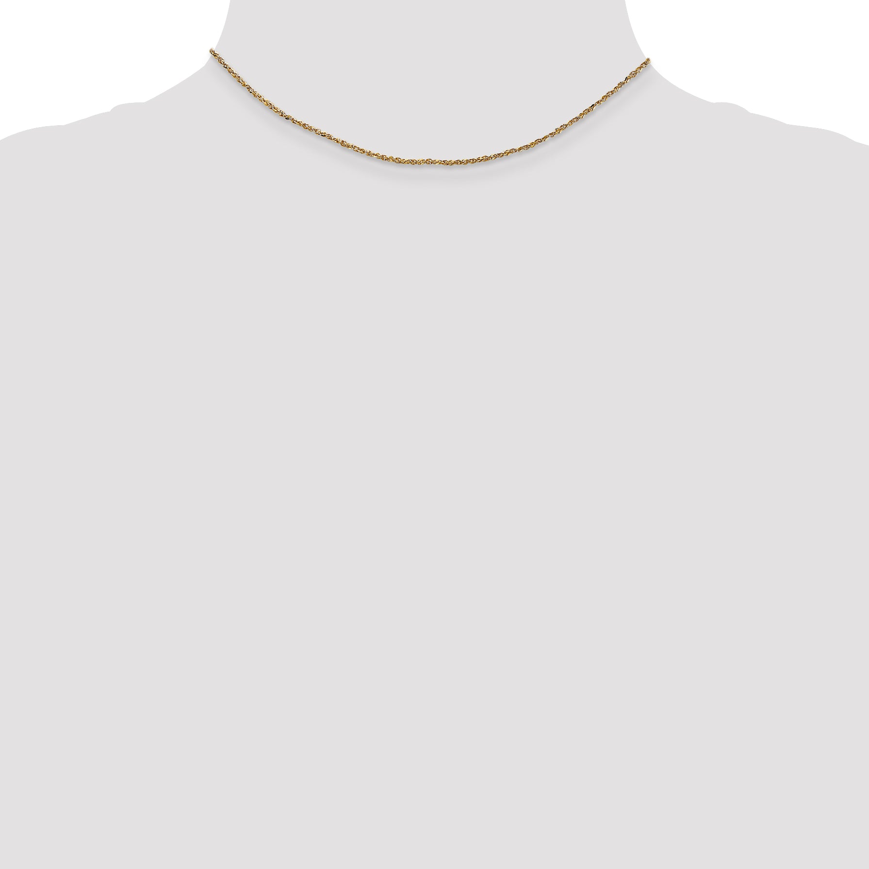 14K 10 inch 1.7mm Ropa with Lobster Clasp Anklet RPA028