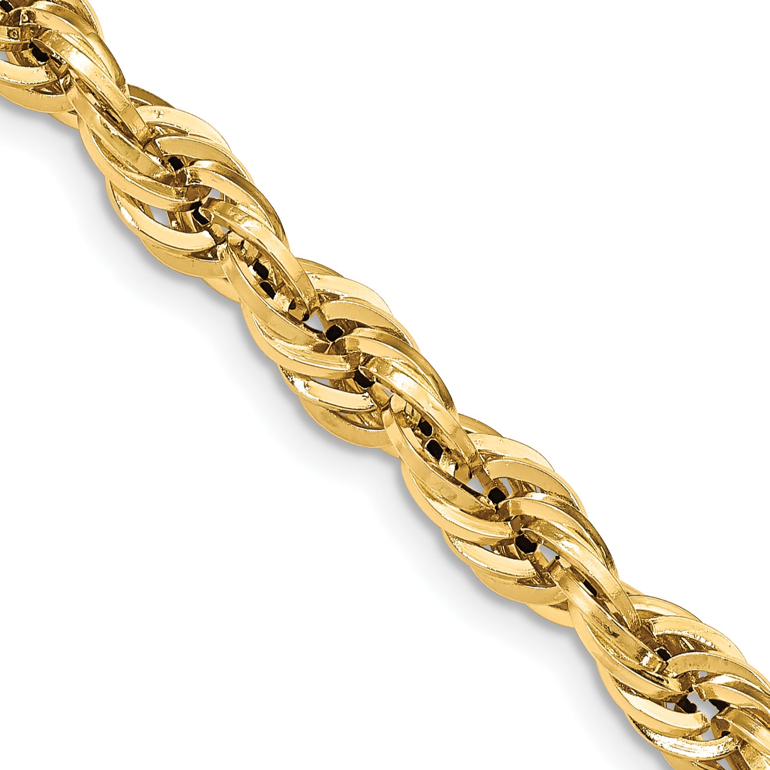 14K 18 inch 7mm Semi Solid Rope with Lobster Clasp Chain BC194