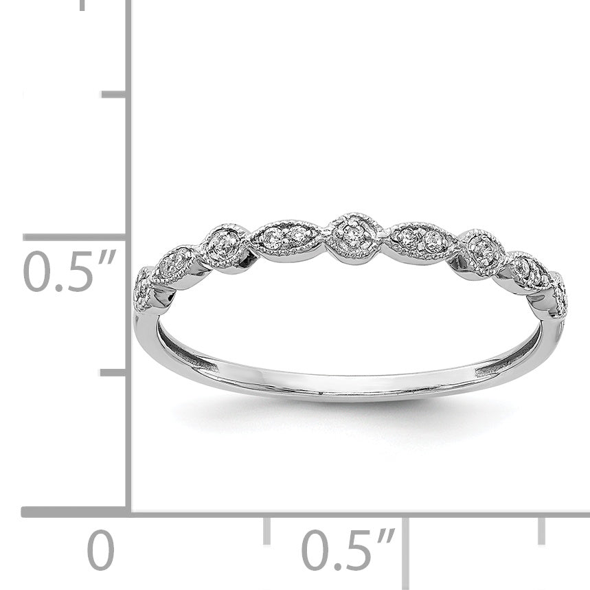 14k Rose Gold 2mm 1/20 carat Diamond Fancy Band RM5625