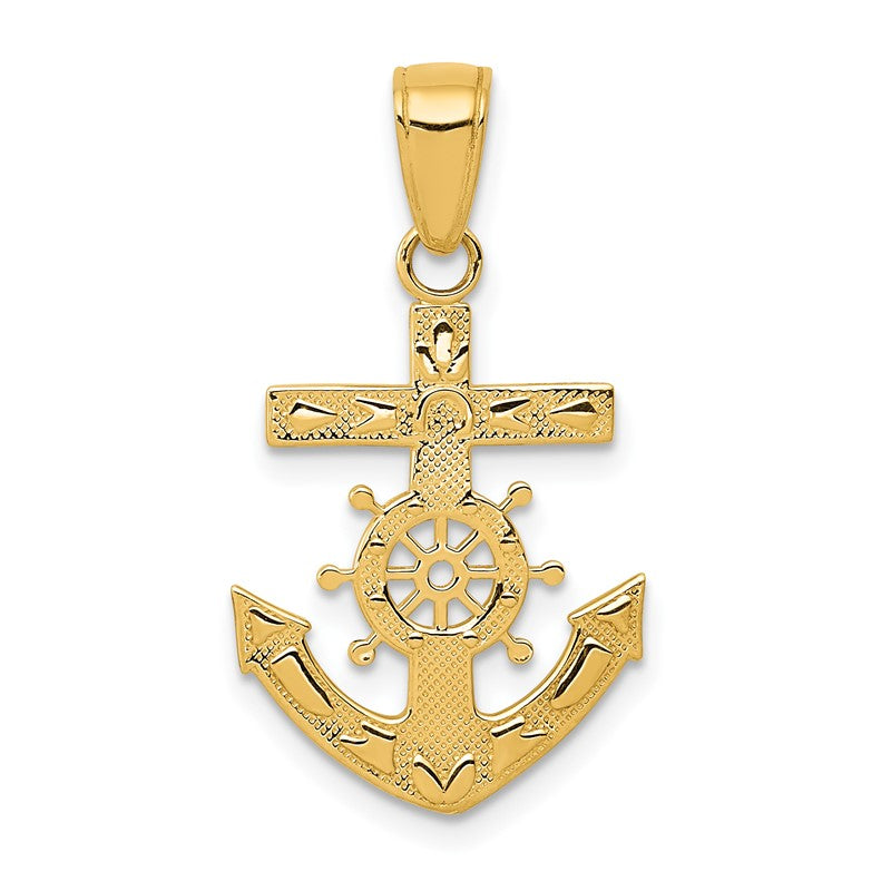 14k Mariner's Cross Pendant K3076