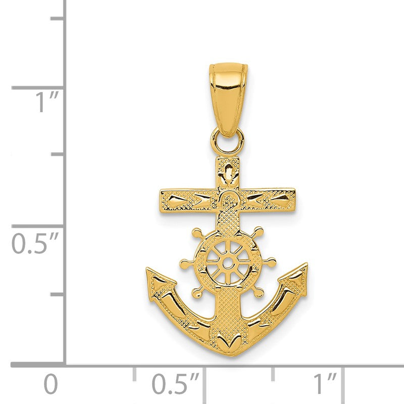 14k Mariner's Cross Pendant K3076