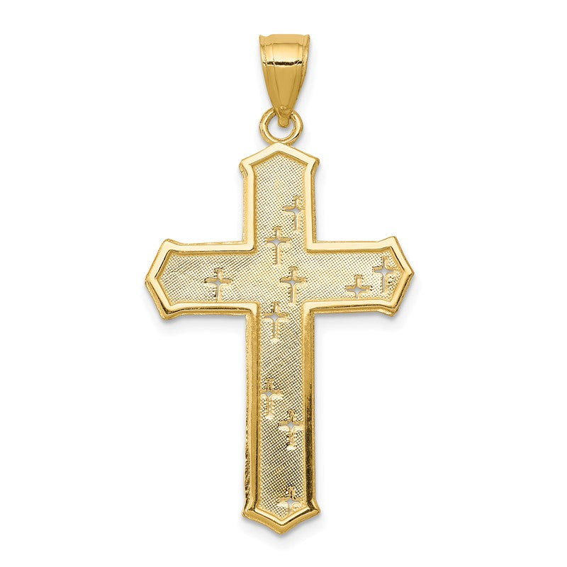 14k Passion Cross Pendant D3523