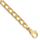 14K 18 inch 8.6mm Hand Polished Fancy Link with Fancy Lobster Clasp Chain LK393