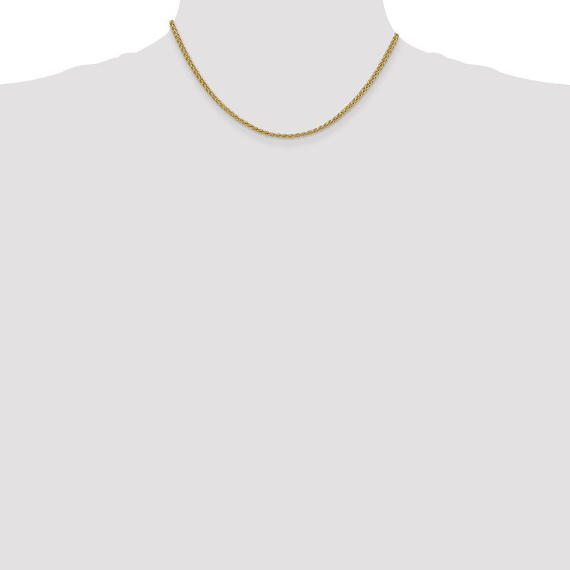 14K 14 inch 2.1mm Spiga with Lobster Clasp Chain PEN13
