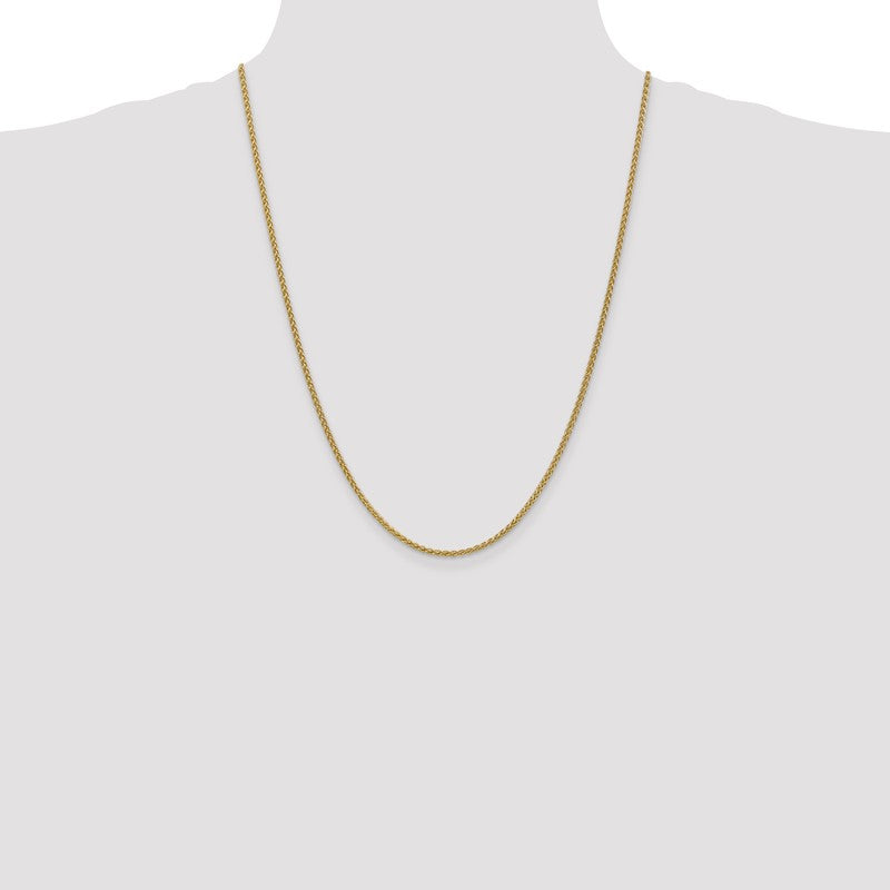 14K 14 inch 2.1mm Spiga with Lobster Clasp Chain PEN13