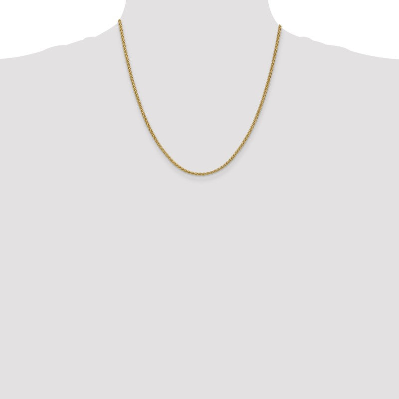 14K 14 inch 2.1mm Spiga with Lobster Clasp Chain PEN13