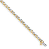 14k Complete 2.4 carat Round AA Diamond 3-prong 7 inch Tennis Bracelet X2837AA