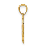 14K Baby Feet in Heart Pendant C4671