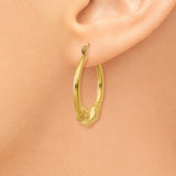 14k Polished Ram Hoop Earrings S1521