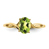 14k Peridot ring Y2197PE