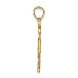 14K Diamond-cut Stars Pendant C4755