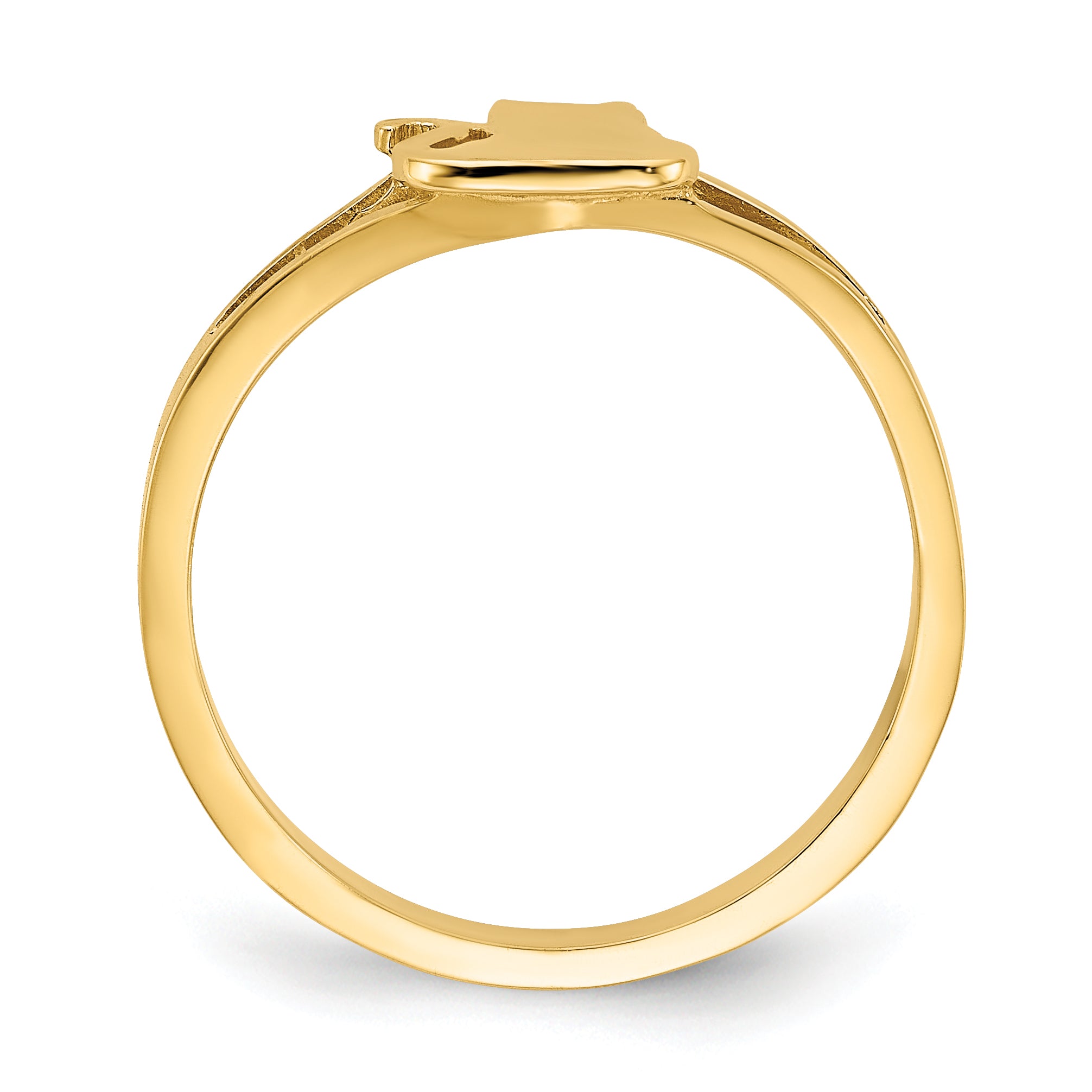 14k Polished Cat Ring R640