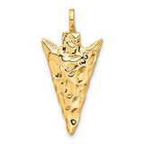 14k 3-D Textured Arrowhead Charm A0932