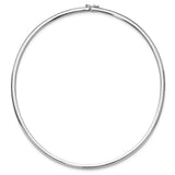 14k White Gold Polished 4mm Standard Weight 16 inch Domed Omega Necklace OW4