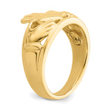 14k Ladies Polished Claddagh Ring D1858