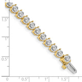 14k Complete 10.2 carat Round A Diamond 3-prong 7 inch Tennis Bracelet X2844A