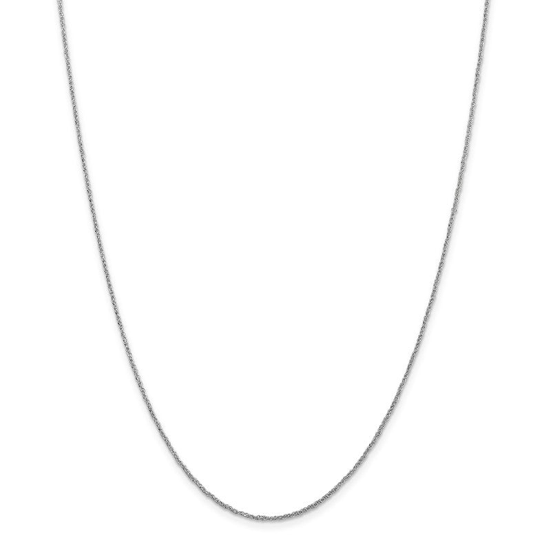 14K  White Gold 14 inch 1.1mm Ropa with Spring Ring Clasp Chain WRPA020