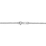 14K  White Gold 14 inch 1.1mm Ropa with Spring Ring Clasp Chain WRPA020