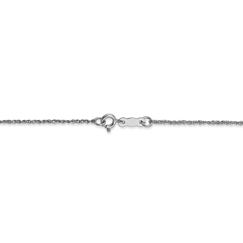 14K  White Gold 14 inch 1.1mm Ropa with Spring Ring Clasp Chain WRPA020