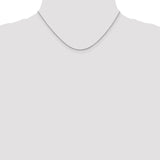 14K  White Gold 14 inch 1.1mm Ropa with Spring Ring Clasp Chain WRPA020