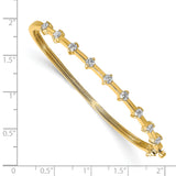 14k Complete 7/8 carat A Diamond Hinged Oval Bangle Bracelet XB220A