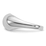 14k White Gold Polished Dome Ring R389