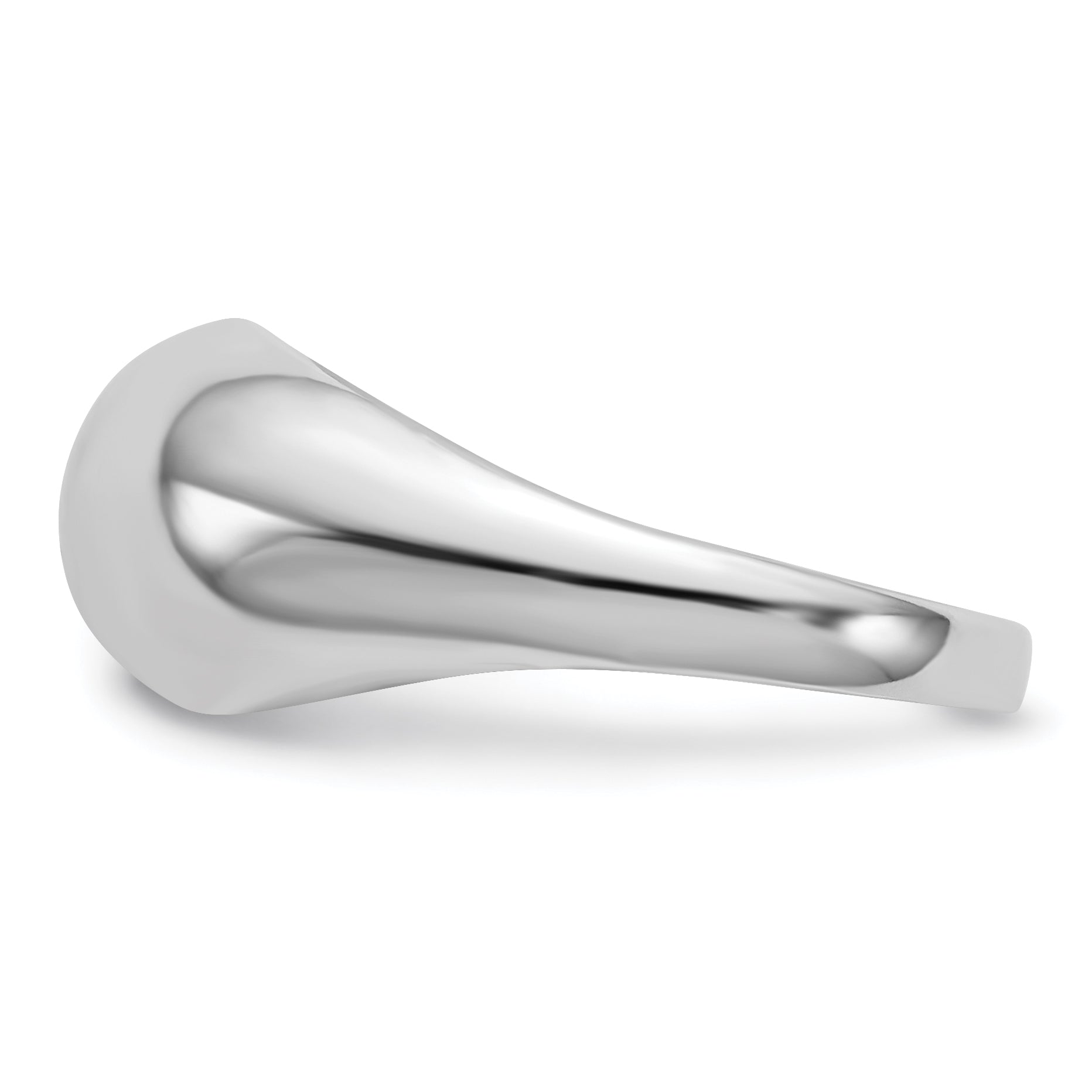 14k White Gold Polished Dome Ring R389