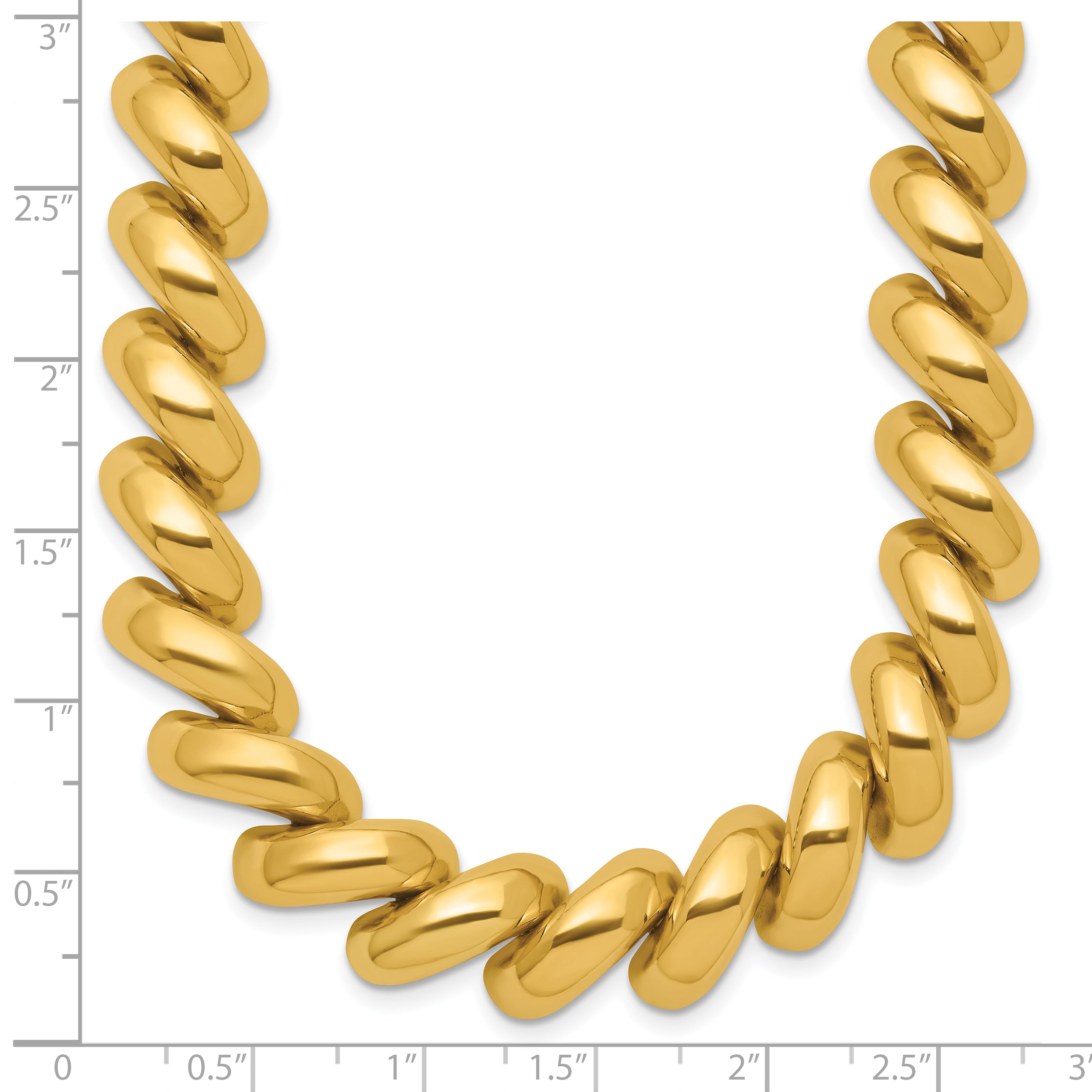 14k Polished 12mm 17 inch San Marco Necklace SM20