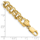 14k 8.5mm Diamond-cut Solid Heavy Double Link 7 inch Charm Bracelet DOH20