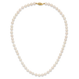 14k 5-6mm White Round Akoya Saltwater Cultured Pearl 16 inch Necklace PL50AA