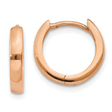 14k Rose Gold 1.8mm Round Hinged Hoop Earrings TF763