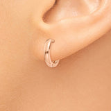 14k Rose Gold 1.8mm Round Hinged Hoop Earrings TF763