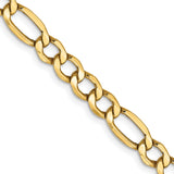 14K 26 inch 5.75mm Semi-Solid Figaro with Lobster Clasp Chain BC95