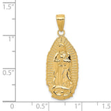 14k Polished and Satin Solid Our Lady of Guadalupe Pendant K5645