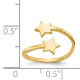 14k Double Star Toe Ring C2080