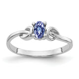 14k White Gold 5x3mm Oval Tanzanite ring Y4651T