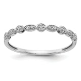 14k Rose Gold 2mm 1/20 carat Diamond Fancy Band RM5625
