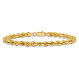 14K 26 inch 4.25mm Diamond-cut Rope with Lobster Clasp Chain 033L