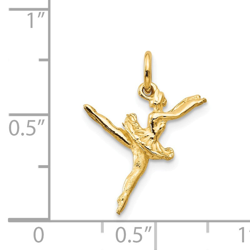 14K  3-D Ballerina Charm A9048