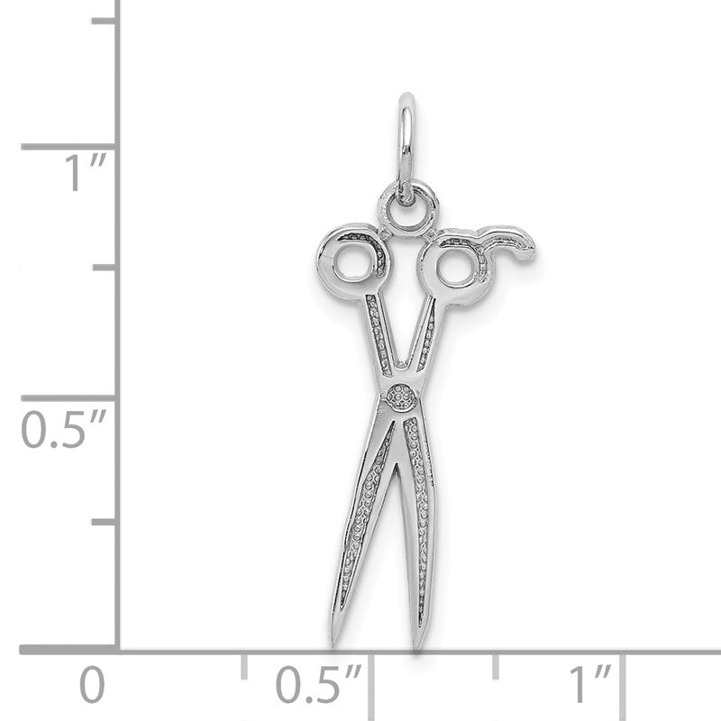 14k White Gold Scissors Charm K3486
