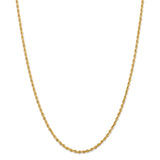14K 26 Inch 2.75mm Diamond-cut Quadruple Rope Lobster Clasp Chain QTR021