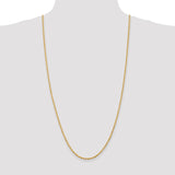 14K 26 Inch 2.75mm Diamond-cut Quadruple Rope Lobster Clasp Chain QTR021
