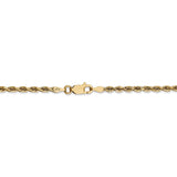 14K 26 Inch 2.75mm Diamond-cut Quadruple Rope Lobster Clasp Chain QTR021