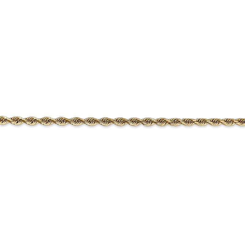 14K 26 Inch 2.75mm Diamond-cut Quadruple Rope Lobster Clasp Chain QTR021