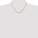 14K 26 Inch 2.75mm Diamond-cut Quadruple Rope Lobster Clasp Chain QTR021