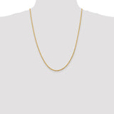 14K 26 Inch 2.75mm Diamond-cut Quadruple Rope Lobster Clasp Chain QTR021