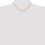 14K 26 Inch 2.75mm Diamond-cut Quadruple Rope Lobster Clasp Chain QTR021