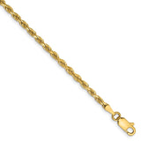 14K 26 Inch 2.75mm Diamond-cut Quadruple Rope Lobster Clasp Chain QTR021