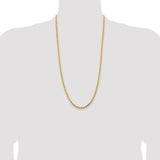 14K 26 inch 4.25mm Diamond-cut Rope with Lobster Clasp Chain 033L